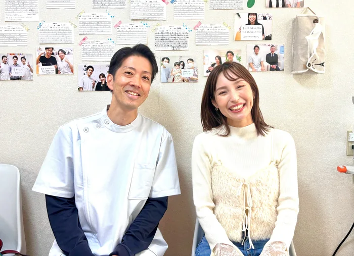 ご来院いただいたお客様と院長